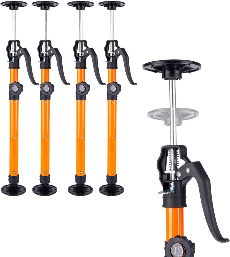 Tikelly Cabinet Jack for Installing Cabinet Support Rod 3rd Hand Support System Adjustable Support Pole,Extend from 19.29 inch to 43.30 inch,Orange 4 Pack - Image 1